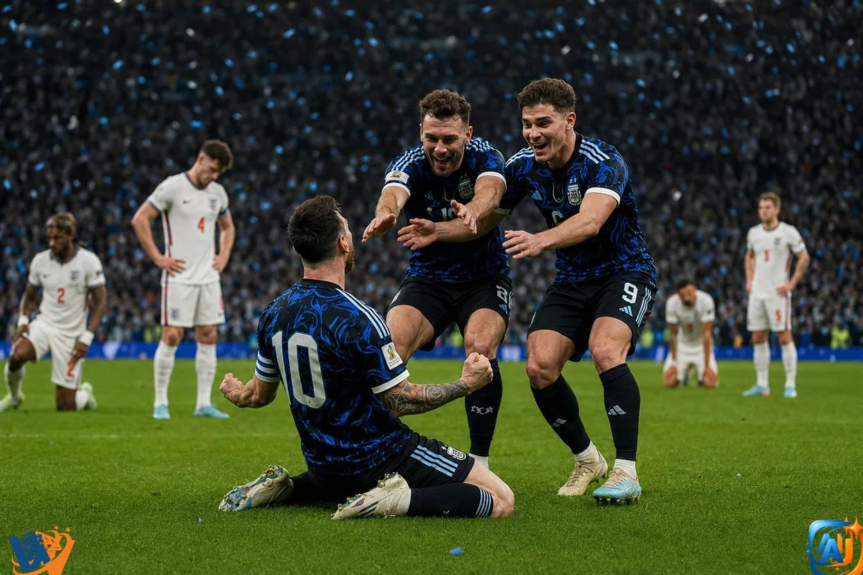 Pasele de gol ale lui Messi trimite Argentina în finală după 2-1 cu Anglia