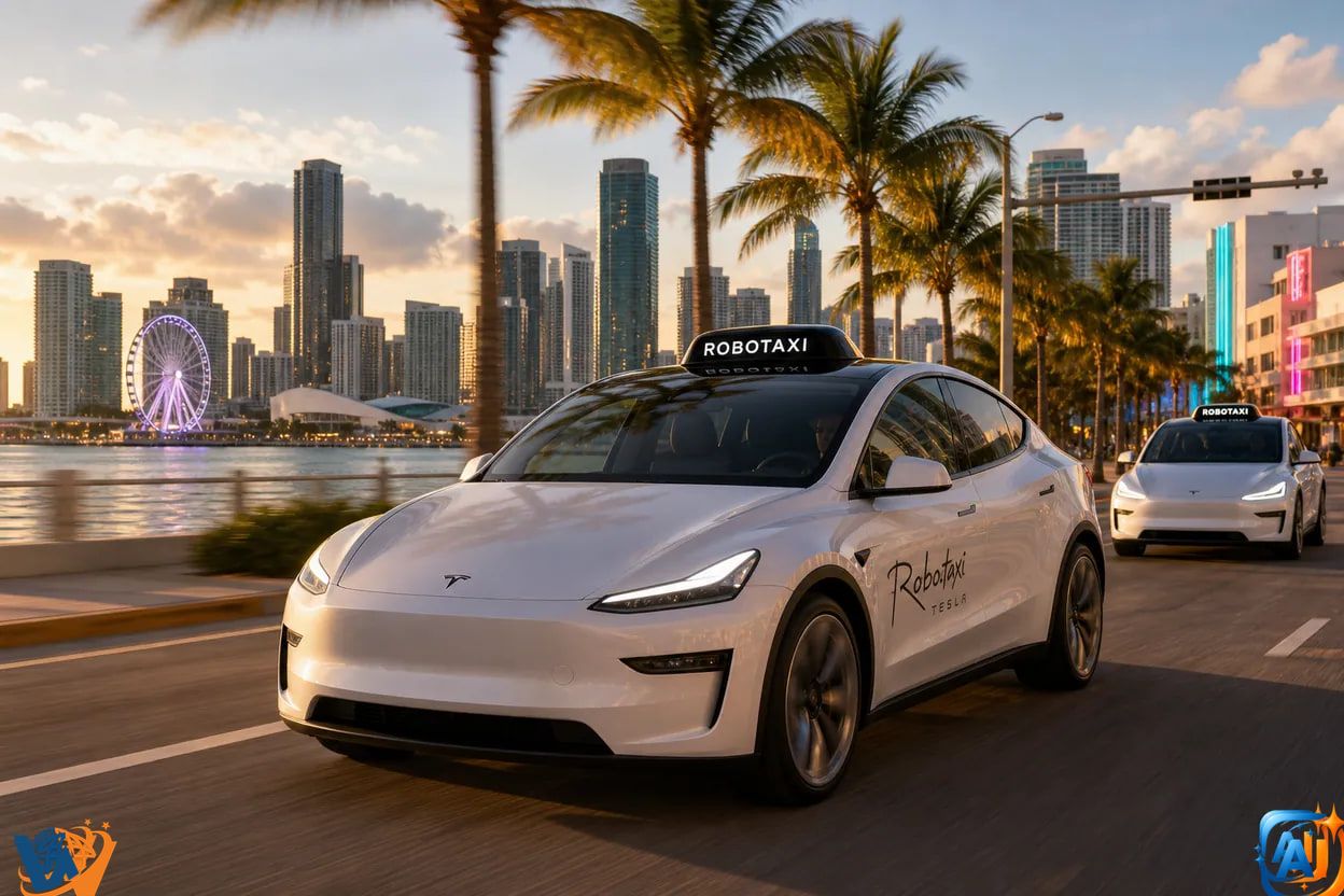 Robotaxi Tesla intră pe străzile din Miami