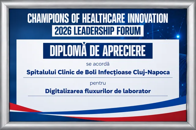 Spitalul de Boli Infecțioase Cluj, premiat de Ambasada SUA