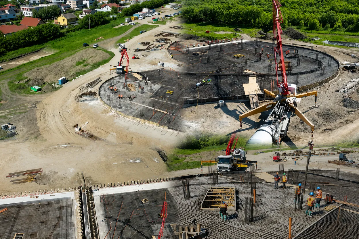 Spitalul Pediatric Monobloc din Cluj trece la etapa următoare. Constructorii au depășit faza fundațiilor