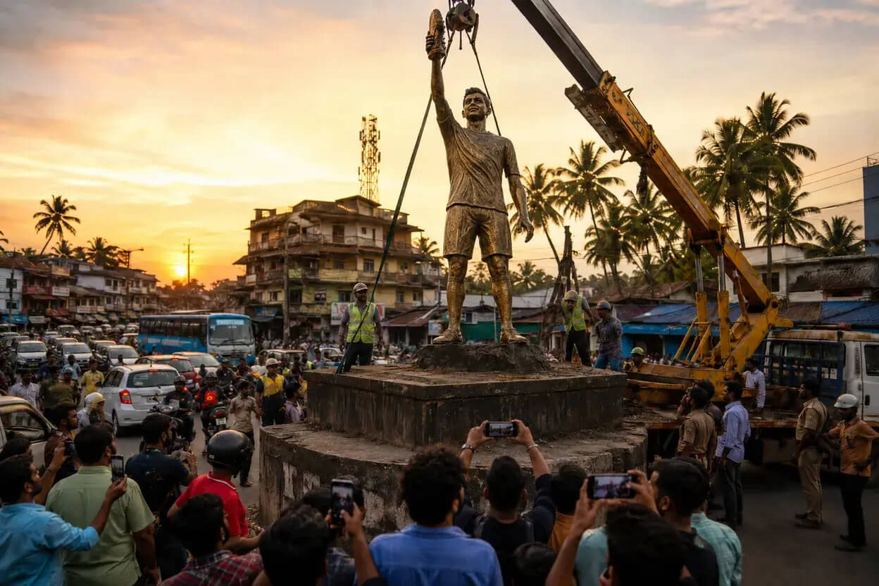 Statuia lui Messi, scoasă din oraș după scandalul siguranței