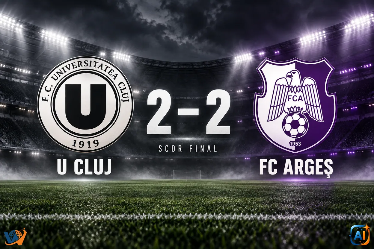 U Cluj–FC Argeș 2–2. Ce spun Cebotaru, Lukic și Andone