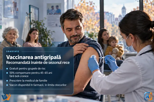 Vaccinarea antigripală începe înainte de sezonul rece
