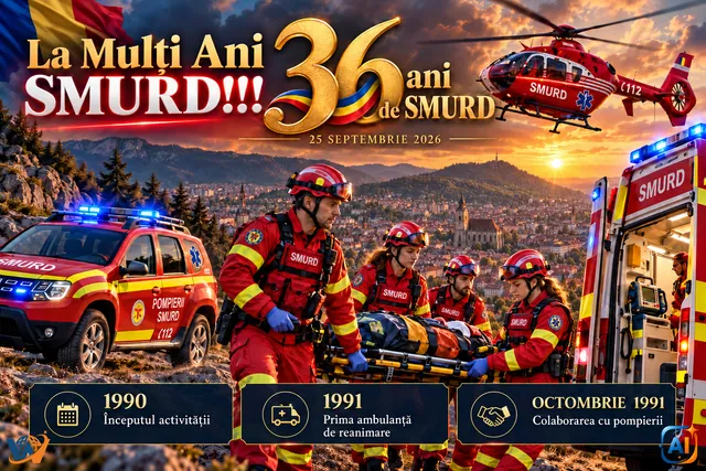 Ziua SMURD: 36 de ani de activitate, marcați pe 25 septembrie